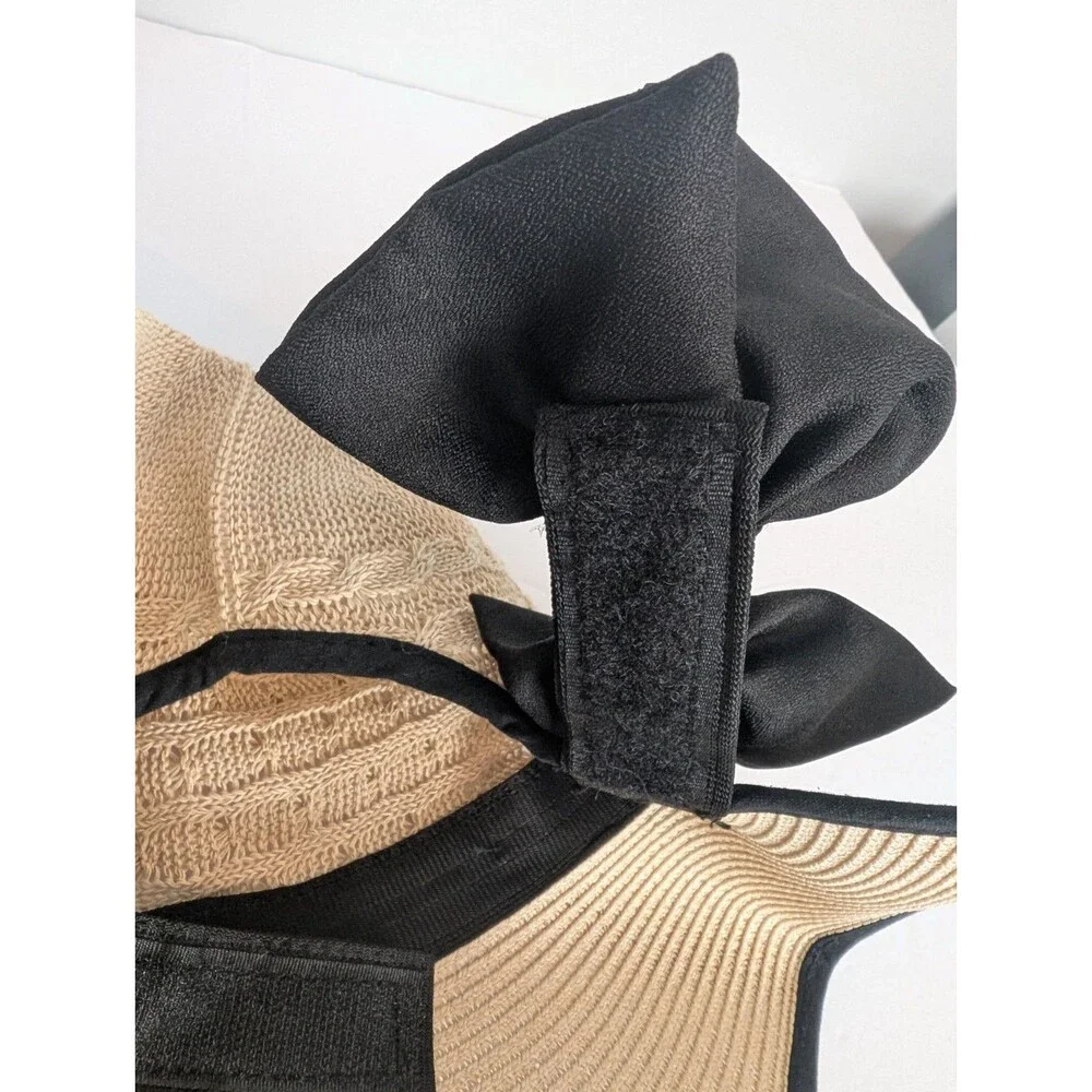 Women’s Straw Hat Black Bow